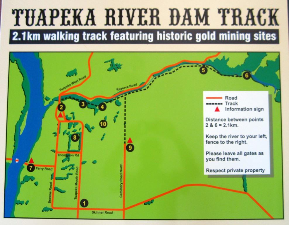 Tuapeka River Dam Walk, Clutha Valley Tuapeka Heritage Trust